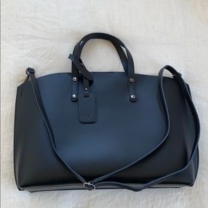 Black Genuine Leather Purse from Venice, Italy